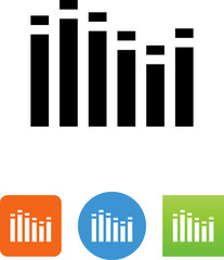 Vector Sound Equalizer Icon - Illustration