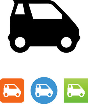 Vector Smart Car Side View Icon - Illustration