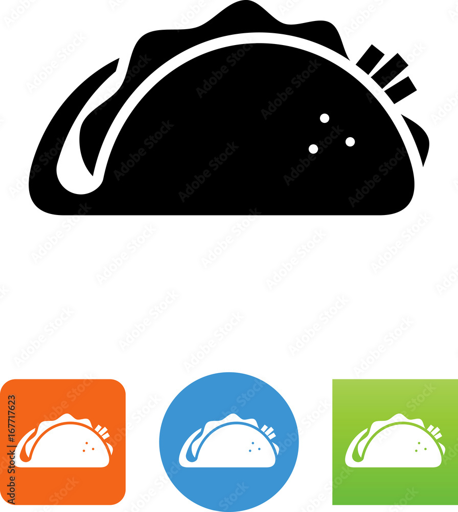 Sticker vector taco icon - illustration