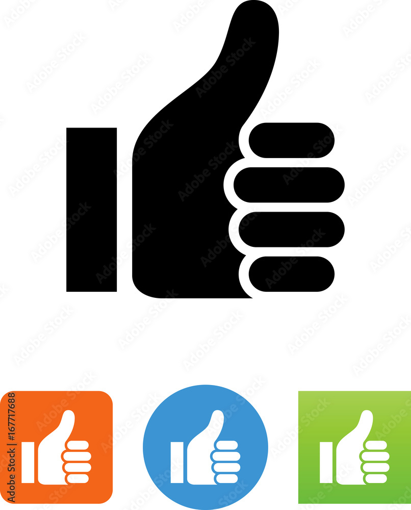 Canvas Prints Vector Thumbs Up Icon - Illustration