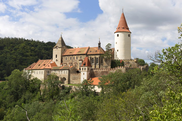 Fototapeta na wymiar Krivoklat, Royal hunting gothic Castle, its origins date back to the 12th century, Czech Republic