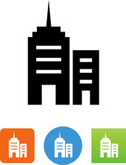 Obraz premium Vector Two Office Buildings Icon - Illustration