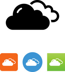 Very Cloudy Icon - Illustration