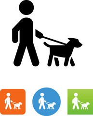Walk The Dog Icon - Illustration