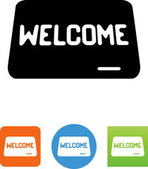 Welcome Mat Icon - Illustration