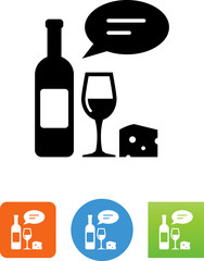 Wine Tasting Icon - Illustration