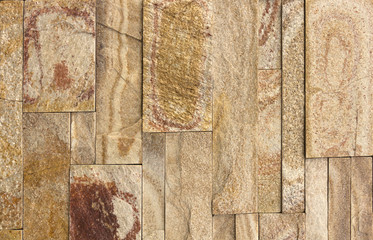 yellow natural stone facade, wall tiles texture