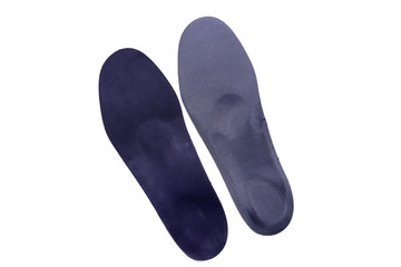 orthopedic insoles on white background