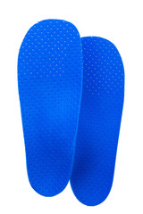 orthopedic insoles on white background
