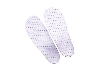 orthopedic insoles on white background