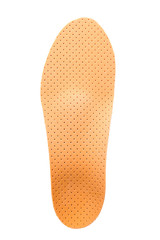 orthopedic insoles on white background
