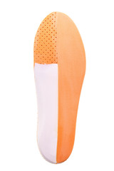 orthopedic insoles on white background
