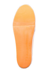 orthopedic insoles on white background