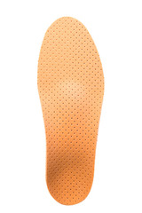 orthopedic insoles on white background