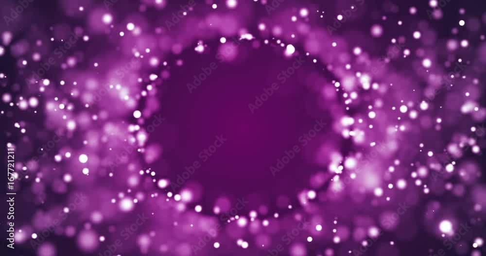 Poster abstract background with shining bokeh sparkles. smooth animation looped. with a central place for y