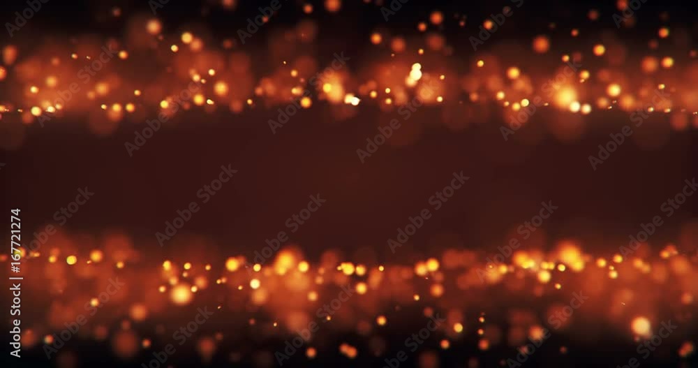 Poster abstract background with shining bokeh sparkles. smooth animation looped. with a central place for y