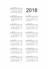 Calendar 2018 Kalendarz 2018 vector - 167721215