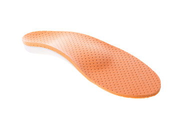 orthopedic insoles on white background