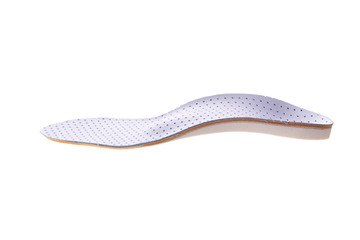 orthopedic insoles on white background