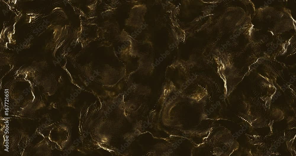 Poster abstract point surface slightly moving. waves of point surface. smooth looped animation of cyber wav