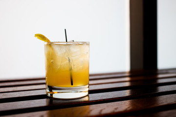 Summer cocktail in natural light