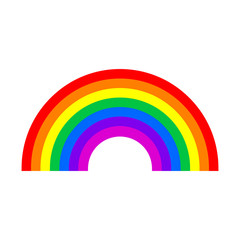Rainbow symbol isolated on white background
