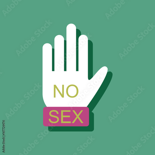 "flat icon design no sex hand sign in sticker style" Stock image and royalty-free vector files ...