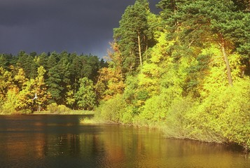 Jezioro Długie jesienią