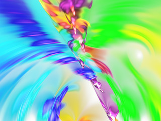 Abstract fractal background 3D rendering