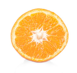 Orange fruit. Orang slice isolate on white. With clipping path..