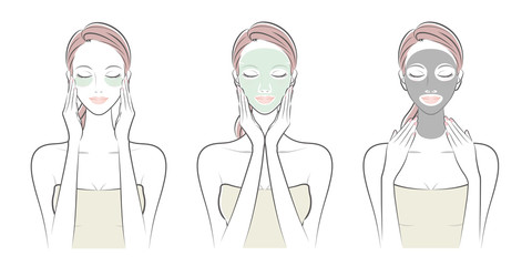 女性の表情 / スキンケ