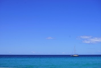 a sailboat on the sea