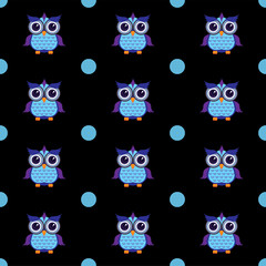 Fototapeta premium pattern owl graphic cartoon character