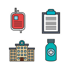 medical equipment supplies healthcare icons set vector illustration