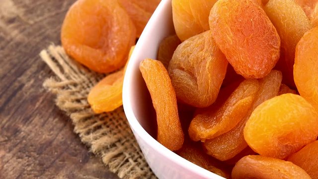 Rotating Dried Apricots (seamless loopable; 4K)