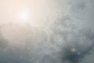 Dark cloud in the sky before rain storm