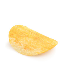 close up of hot and spicy flavor crispy potato chips on isolated with background with clipping path
