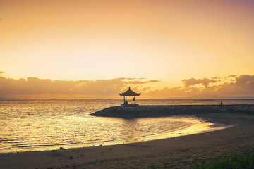 Obraz premium Karang beach Sanur, Bali, Indonesia in the warm morning