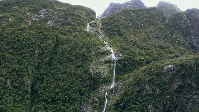 Stirling Waterfalls, Milford Sound, Fiordland, South Island of New Zealand