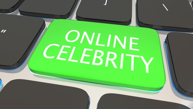 Online Celebrity Internet Website Fame Fortune Keyboard 3d Animation