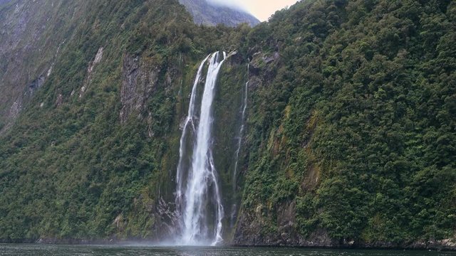 Stirling Waterfalls, Milford Sound, Fiordland, South Island of New Zealand