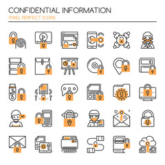 Confidantial Information , Thin Line and Pixel Perfect Icons.