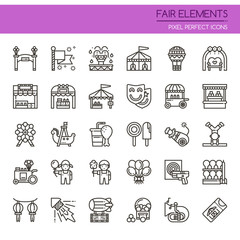 Fair Elements , Thin Line and Pixel Perfect Icons.