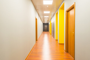 Hotel lobby corridor with modern design