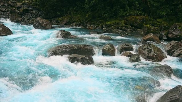 Mount Madeline from Tutoko Bridge, Tutoko River, Fiordland Natio