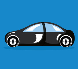 future car vehicle technology smart automatic vector illustration
