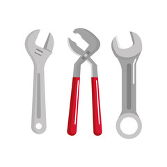tools repair support equipment work objects vector illustration