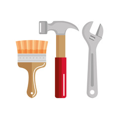 tools repair support equipment work objects vector illustration