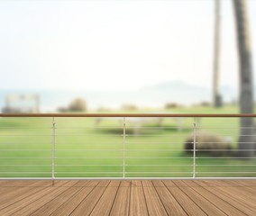 Balcony And Terrace Of Blur Nature Background