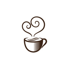 coffee love logo vector